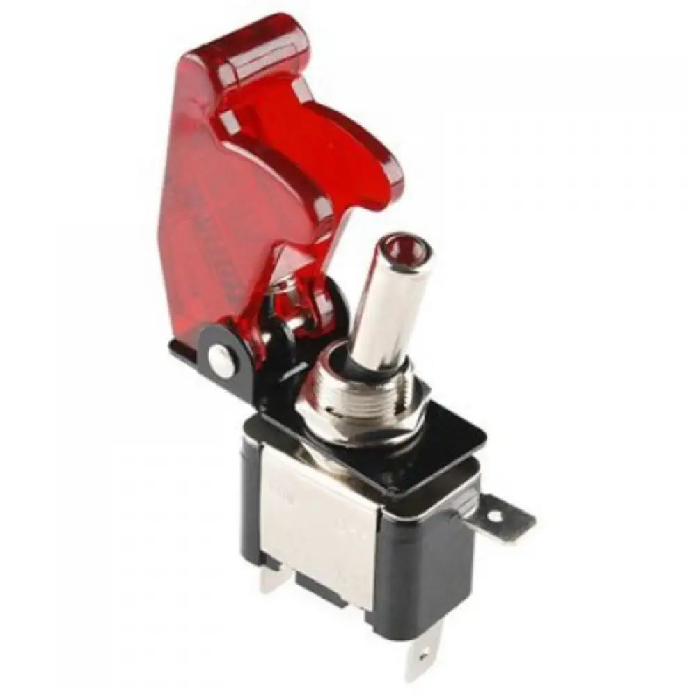 Illuminated Toggle Switch On / Off (Red) - RobotShop