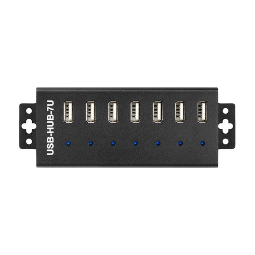 Waveshare Industrial Grade USB HUB, 7x USB 2.0 Ports (EU Plug)