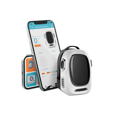 Instachew Trekpod Smart Pet Carrier - White (App-Enabled)