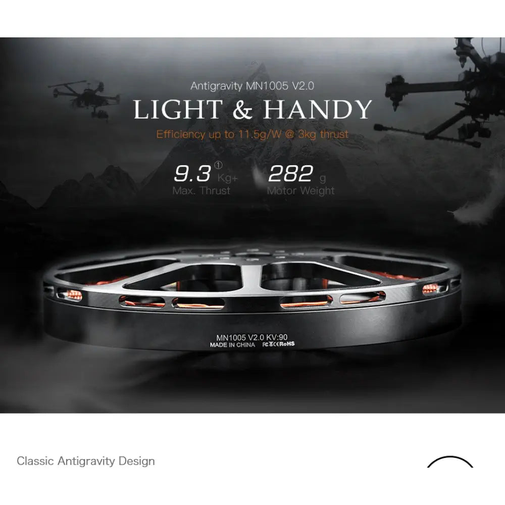 LIGPOWER MN1005 V2.0 KV90 High Efficiency UAV Motor w/ 9.3kg Thrust