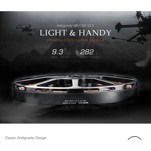 LIGPOWER MN1005 V2.0 KV90 High Efficiency UAV Motor w/ 9.3kg Thrust