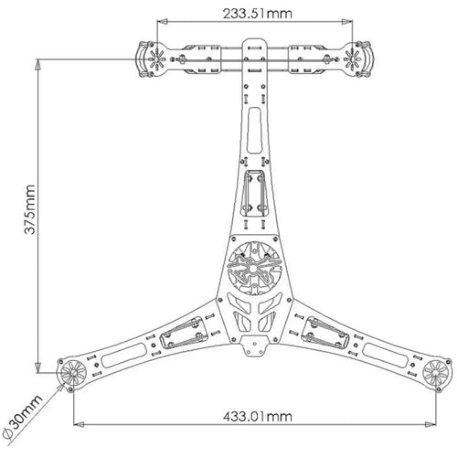 Lynxmotion Hunter VTail 500 Drone (Base Combo Kit)