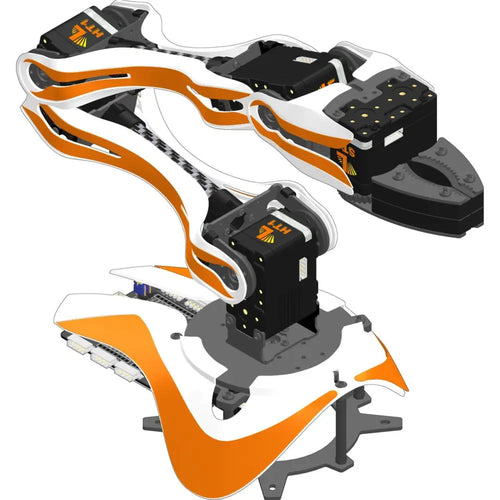 Lynxmotion SES-V2 Robotic Arm (4 DoF) Orange Sticker Kit