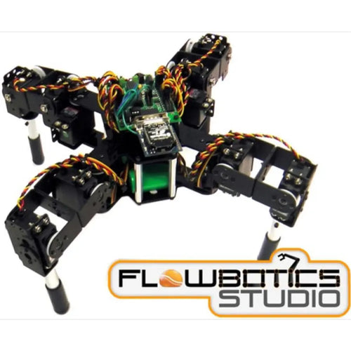 Lynxmotion Symmetric Quadruped Kit (FlowBotics Studio)