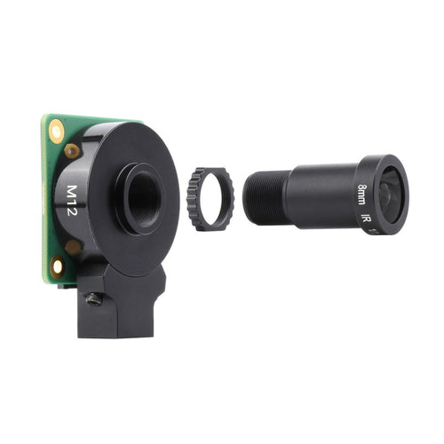 M12 High Resolution Lens, 12MP, 69.5° FOV, 8mm Focal Length for RPi HQ Camera