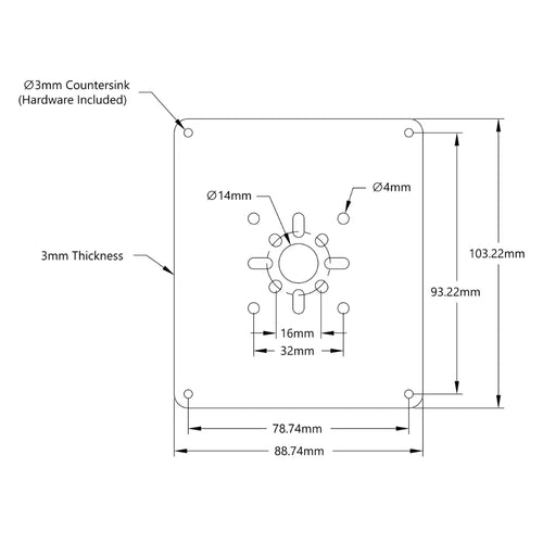 Motor Controller Mount for Basic Micro RoboClaw 2x60A