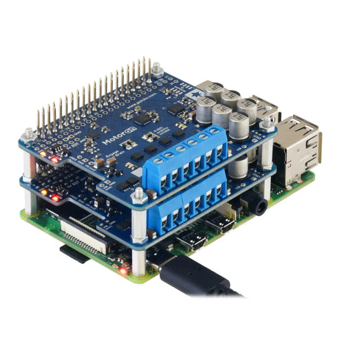 Motoron M2h18v18 Dual High-Power Motor Controller for RPi (Connectors Soldered)