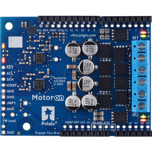 Motoron M2S18v20 Dual High-Power Motor Controller Shield for Arduino w/ Connectors