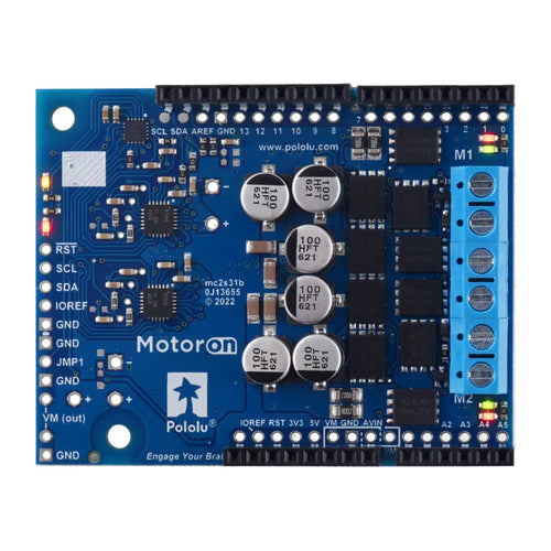 Motoron M2S24v16 Dual High-Power Motor Controller Shield for Arduino (w/ Connectors)