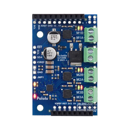 Motoron M3S256 Triple Motor Controller Shield for Arduino (No Connectors)