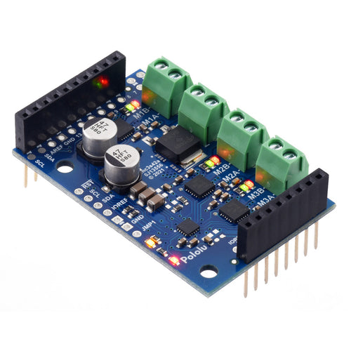 Motoron M3S256 Triple Motor Controller Shield Kit for Arduino (w/ Connectors)