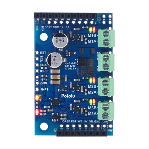 Motoron M3S550 Triple Motor Controller Shield for Arduino (Connectors Soldered)