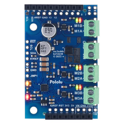 Motoron M3S550 Triple Motor Controller Shield for Arduino (No Connectors)