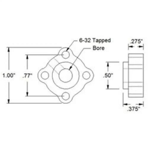 0.77'' Mount Set Screw Hub - 5/16'' Bore