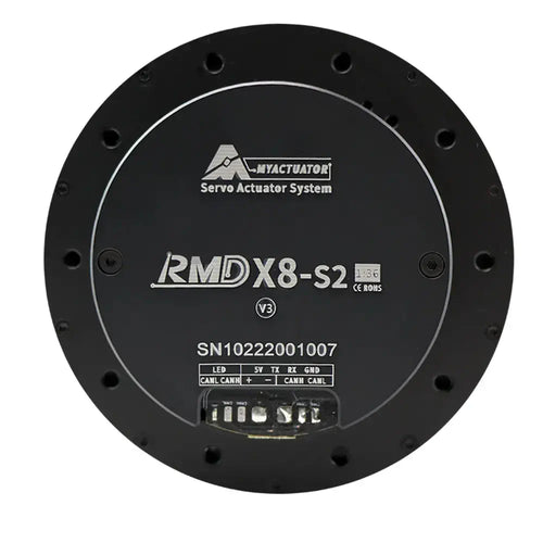 Myactuator RMD-X8S2 V3,CAN BUS, Reduction Ratio 1:36, MC-X-500-O Driver