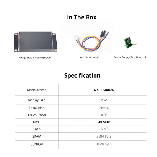 Nextion 2.4” Enhanced Series HMI Touch Display (NX3224K024)