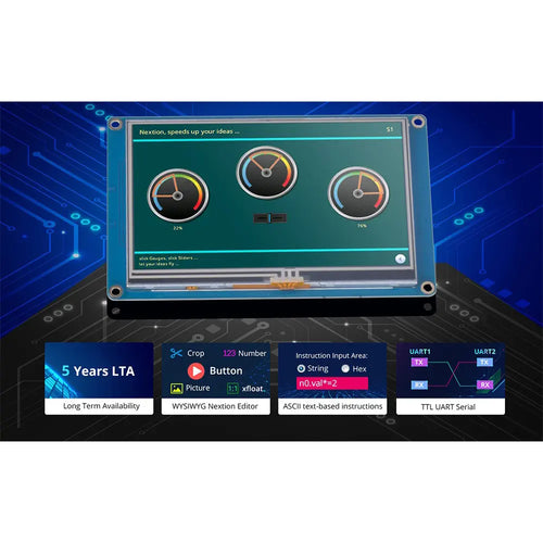 NX4827T043 Nextion 4.3-inch Basic Series HMI Resistive Touch Display