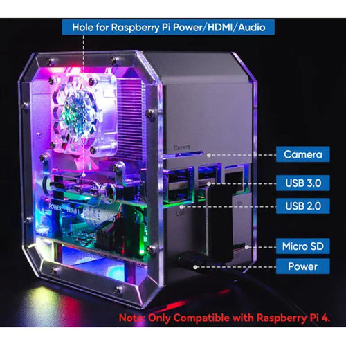 Pironman Raspberry Pi 4 Aluminum Alloy Tower Case