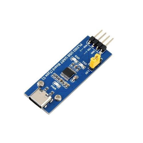 PL2303 USB UART Board (Type C), USB to UART (TTL) Communication Module, USB-C