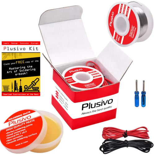 Plusivo Solder Wire and Rosin Paste Kit