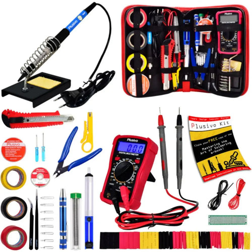 Plusivo Soldering Iron Kit w/ Digital Multimeter (EU Plug)