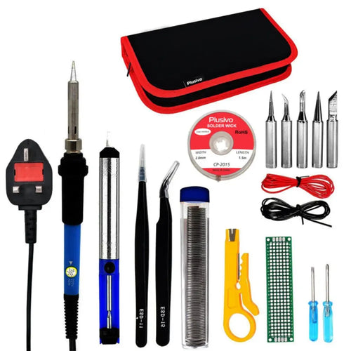 Plusivo Soldering Kit for Electronics (UK Plug)