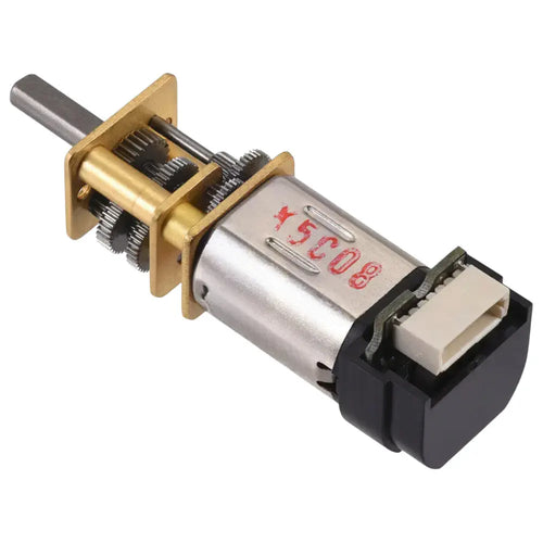 Pololu 100:1 Micro Metal Gearmotor LP 6V w/ 12 CPR Encoder, Back Connector