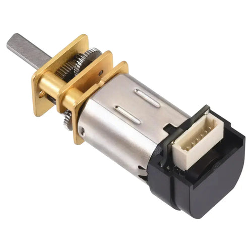 Pololu 100:1 Micro Metal Gearmotor LP 6V w/ 12 CPR Encoder, Back Connector