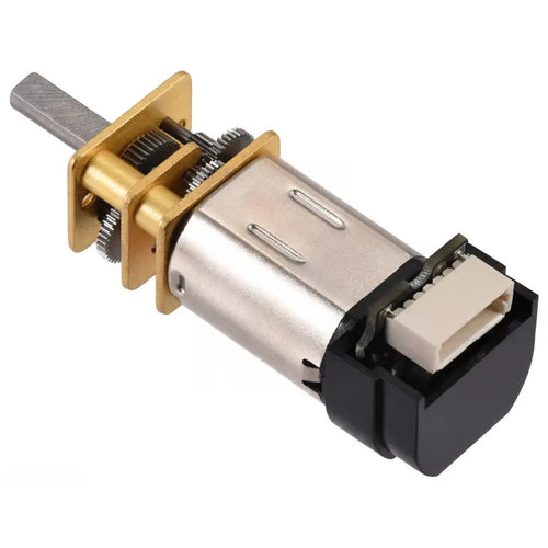 Pololu 10:1 Micro Metal Gearmotor MP 6V w/ 12 CPR Encoder, Back Connector