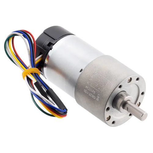 Pololu 150:1 Metal Gearmotor 37Dx73L mm w/ 64 CPR Encoder & Helical Pinion