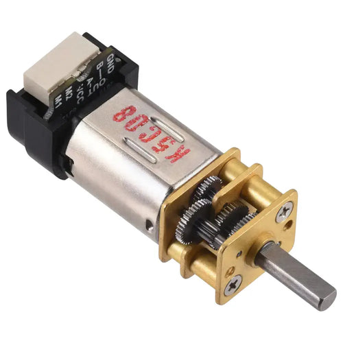 Pololu 250:1 Micro Metal Gearmotor MP 6V w/ 12 CPR Encoder, Back Connector