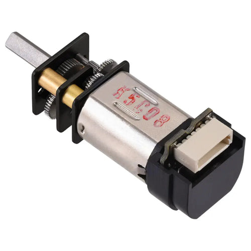 Pololu 380:1 Micro Metal Gearmotor LP 6V w/ 12 CPR Encoder, Back Connector