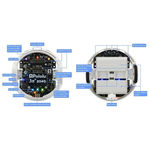 Pololu 3pi+ 2040 Robot Kit w/ 30:1 MP Motors (Standard Edition Kit)