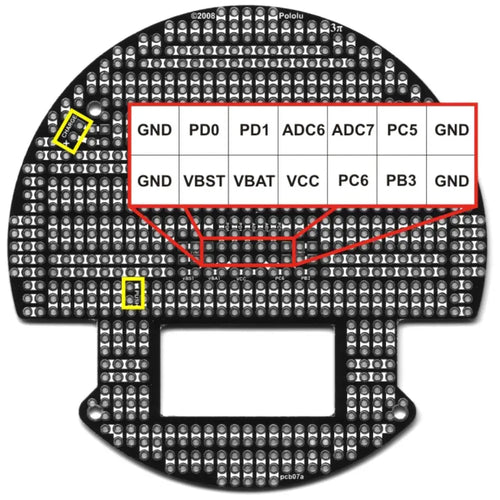 Pololu 3pi Black Expansion Kit (with Cutouts)