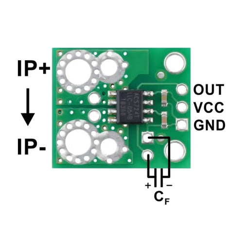 Pololu Bidirectional Current Sensor Carrier Board ACS724LLCTR-2P5AB (±2.5A)