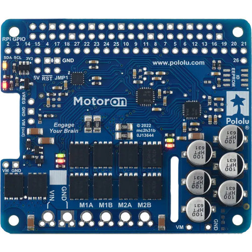 Pololu Motoron M2H24v16 Dual High-Power Motor Controller Kit for Raspberry Pi