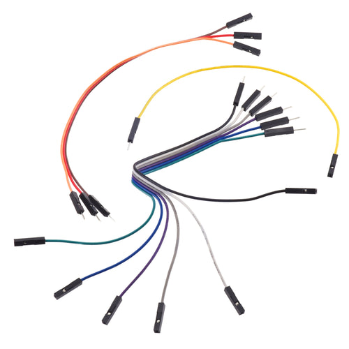 Pololu Ribbon Cable Premium Jumper Wire Set 10-Color F-F 3 inch / 7.5 cm (10x)