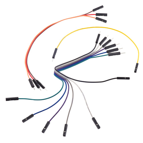 Pololu Ribbon Cable Premium Jumper Wire Set 10-Color M-F 6-inch / 15 cm (10x)