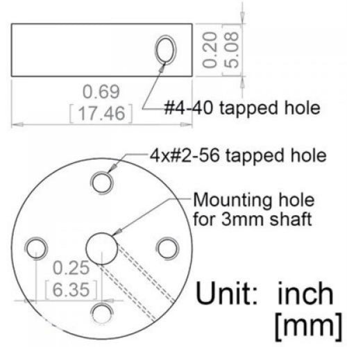 Pololu Universal Aluminum 3mm Mounting Hub (2-56)