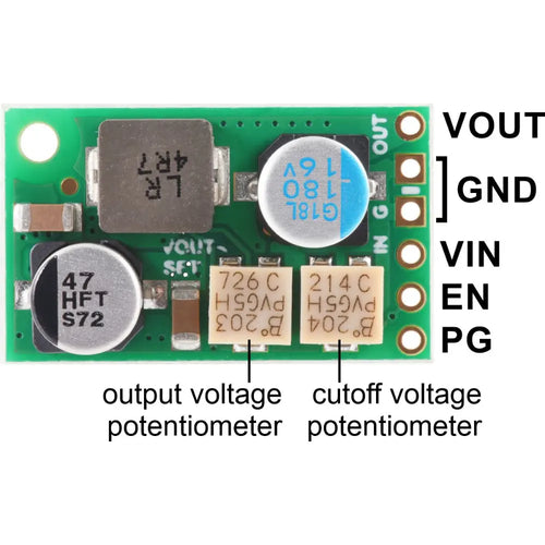Pololu 4.2-15V, 3A Fine-Adjust Step-Down Voltage Regulator W/ Adjustable Low-Voltage Cutoff D30V30MASCMA