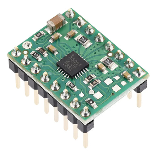 Pololu A5984 Stepper Motor Driver Carrier, Fixed 500mA@5V / 330mA@3.3V (Soldered Header Pins)