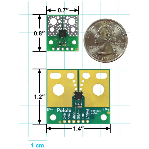 Pololu ACS37220LEZATR-150B3 Current Sensor Large Carrier -150A to +150A, 3.3V