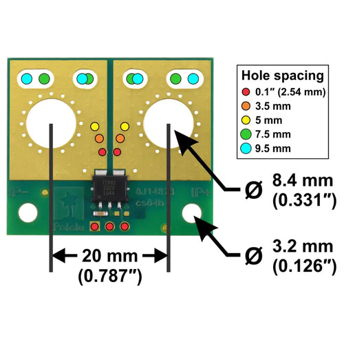 Pololu ACS72981LLRATR-050B3 Current Sensor Large Carrier -50A to +50A, 3.3V