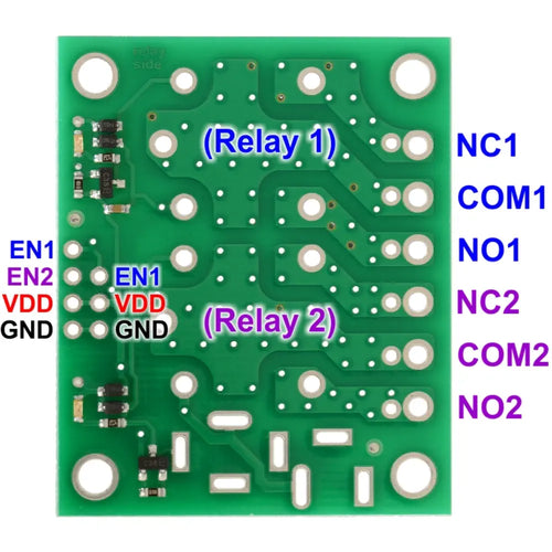Pololu Basic 2-Channel SPDT Relay Carrier w/ 5VDC Relays (Partial Kit)