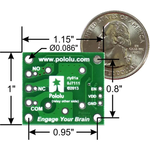Pololu Basic SPDT Relay Carrier w/ 5VDC Relay (Assembled)