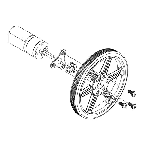 Pololu Multi-Hub Wheel w/Inserts for 3mm & 4mm Shafts 80x10mm, White, 2-Pack