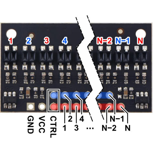 Pololu QTR-HD-13A Reflectance Sensor Array: 13-Channel, 4mm Pitch, Analog Output