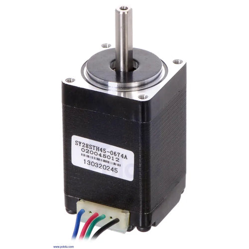 Pololu Stepper Motor: Bipolar, 200 Steps/Rev, 28×45mm, 4.5V, 0.67 A/Phase