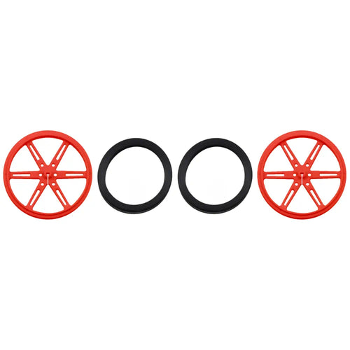 Pololu Wheel 80×10mm Pair - Red