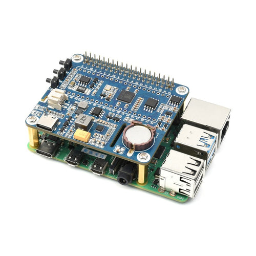 Waveshare Power Management HAT for RPi, Charging & Power, RTC, Multiple Protection